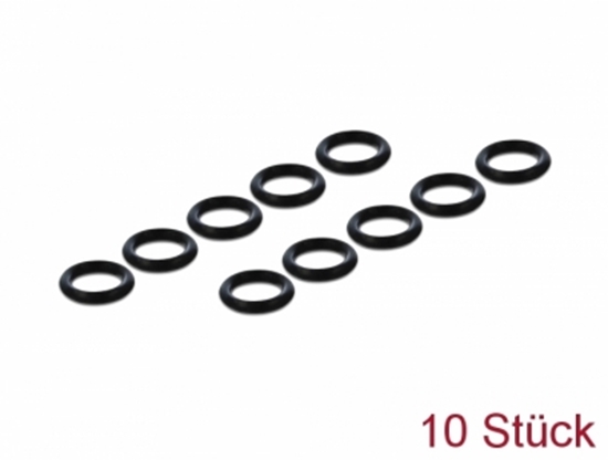 Picture of Navilock O-Ring Silicone for M8 6 Pin Plug black 10 pieces