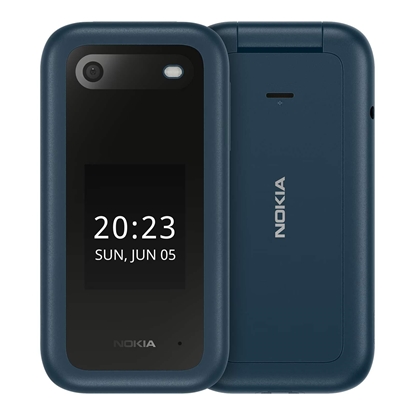 Изображение Nokia | 2660 Flip | Yes | Unisoc | Blue | 2.8 " | TFT LCD | 0 GB | Dual SIM | Nano-SIM | Bluetooth | 4.2 | Main camera 0.3 MP | 1450  mAh