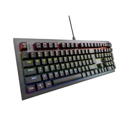Attēls no NOXO | Conqueror | Black | Gaming keyboard | Wired | Mechanical | EN/RU | 1190 g | Blue Switches