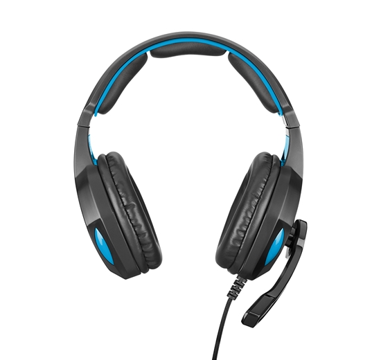 Изображение Žaidimų ausinės NOXO Pyre su mikrofonu, juodos/mėlynos