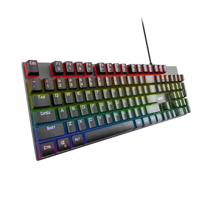 Attēls no NOXO | Retaliation | Black | Gaming keyboard | Wired | Mechanical | EN/RU | 650 g | Blue Switches