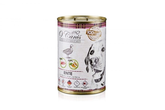 Picture of O'CANIS canned dog food- wet food- duck, millet and carrots - 400 g