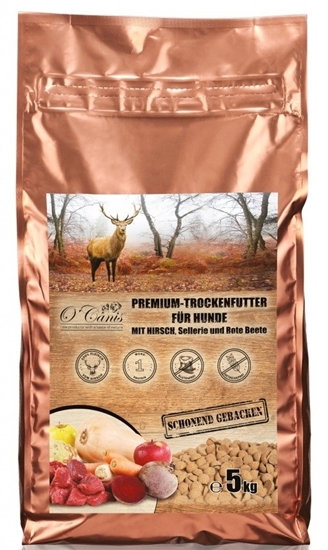 Picture of O'CANIS dry roasted dog food- deer flavor- 5 kg