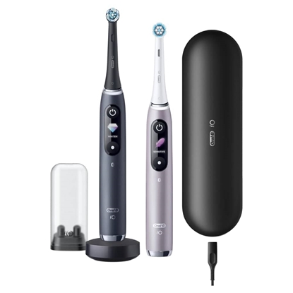 Attēls no Oral-B | Electric Toothbrush | iO 9 Series Duo | Rechargeable | For adults | Number of brush heads included 2 | Number of teeth brushing modes 7 | Black Onyx/Rose