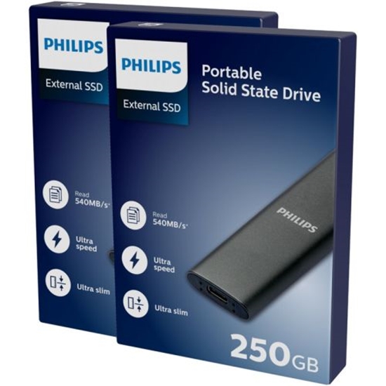 Изображение Philips External SSD 250GB Ultra speed Space grey