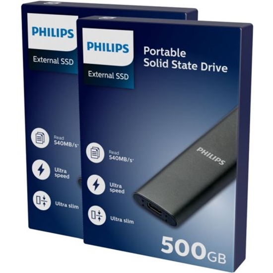 Picture of Philips External SSD 500GB Ultra speed Space grey