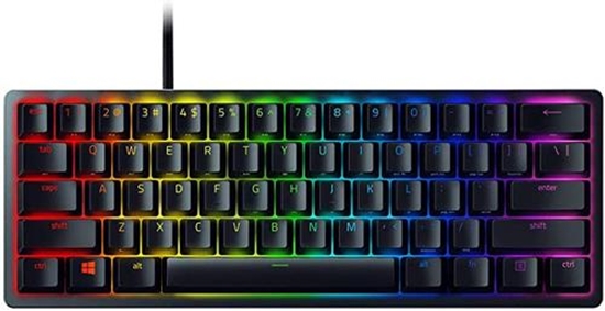 Picture of Razer Huntsman Mini Laidinė žaidimų klaviatūra RGB LED, USB, DE, Clicky Optical Purple Switch, Juoda