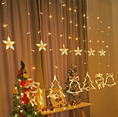 Изображение RoGer LED Lights Curtain Reindeer 138 LED / Warm-White / 2.5m