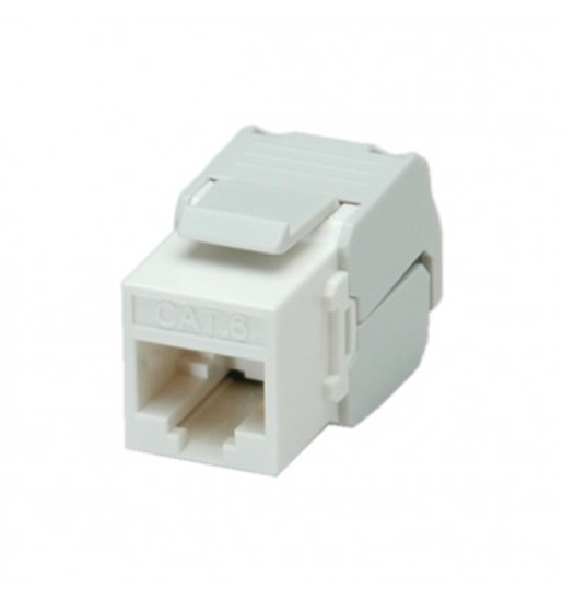 Picture of ROLINE Cat.6 Keystone Jack, RJ-45, unshielded, toolless white