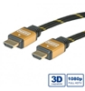 Изображение ROLINE GOLD HDMI HS kabelis ar tīklu,  4K, 3840x2160 @30Hz , M-M 1 m