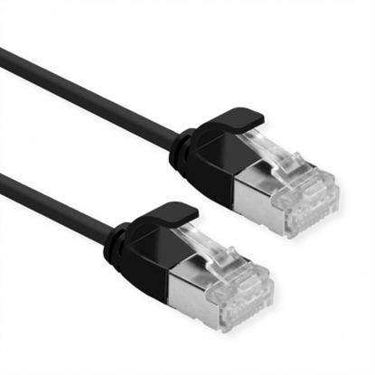 Attēls no ROLINE U/FTP DataCenter Patch Cord Cat.6A (Class EA), LSOH, slim, black, 0.15 m