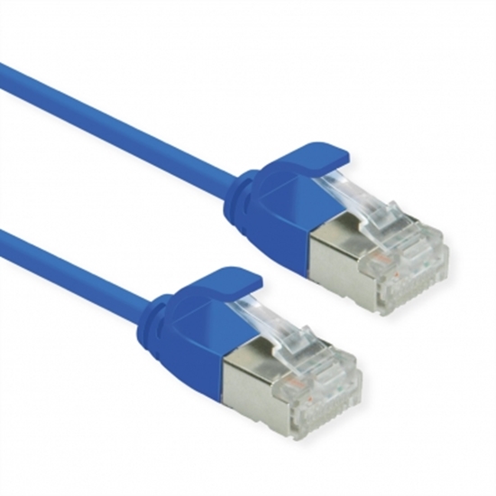 Picture of ROLINE U/FTP DataCenter Patch Cord Cat.6A (Class EA), LSOH, slim, blue, 0.3 m