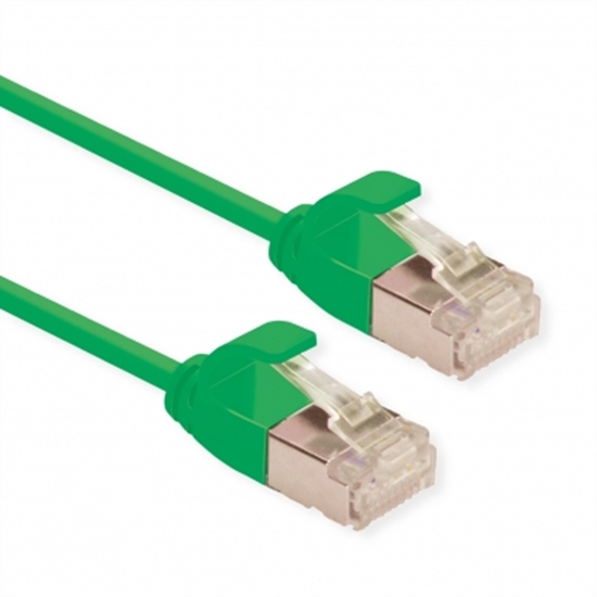 Изображение ROLINE U/FTP DataCenter Patch Cord Cat.6A (Class EA), LSOH, slim, green, 0.15 m