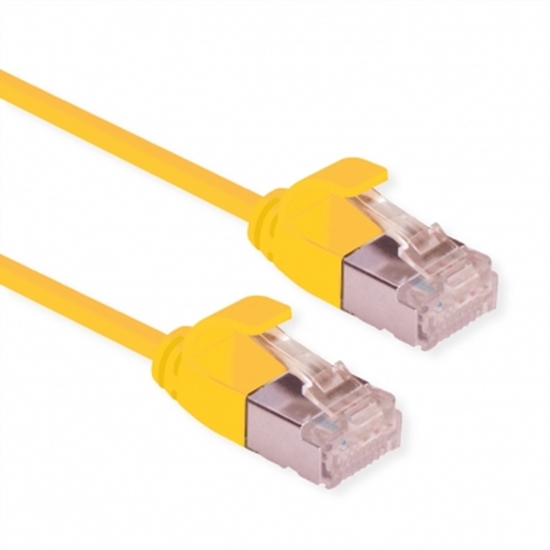 Изображение ROLINE U/FTP DataCenter Patch Cord Cat.6A (Class EA), LSOH, slim, yellow, 0.15 m