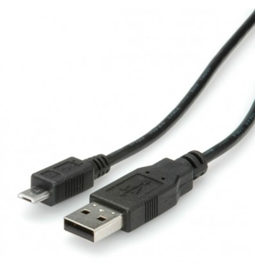 Picture of ROLINE USB 2.0 Cable, USB Type A M - Micro USB B M 0.8 m