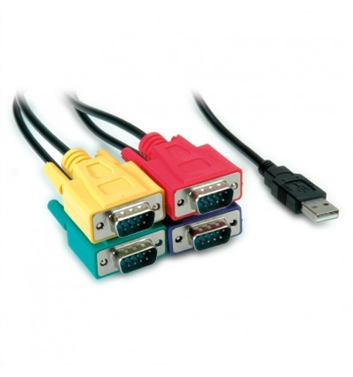 Picture of ROLINE USB to 4 RS-232 Converter