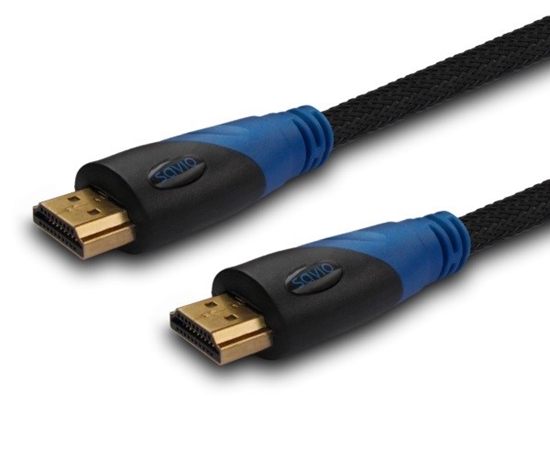 Picture of Savio CL-48 HDMI cable 2 m HDMI Type A (Standard) Black,Blue