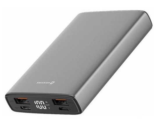 Изображение Swissten Aluminium Power Power Bank 2xUSB / USB-C / Micro USB / 20W / 10000 mAh