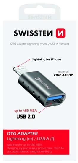 Изображение Swissten OTG Adapter Lightning to USB Connection