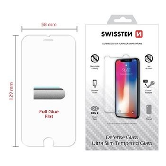 Picture of Swissten Ultra Slim Tempered Glass Premium 9H Screen Protector Apple iPhone SE 2020 / SE 2022