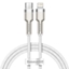 Изображение USB-C cable to Lightning Baseus Cafule, White, Power Delivery, 20W, 1m (white)