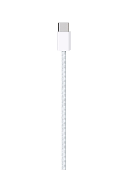 Изображение Kabelis Apple Woven USB Type-C Male - USB Type-C Male 1m White