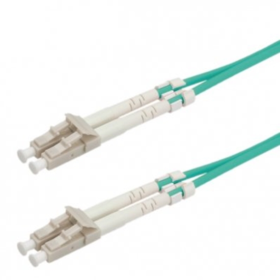 Picture of Value Fibre Optic Jumper Cable, 50/125µm, LC/LC, OM3, turquoise, 1.0 m