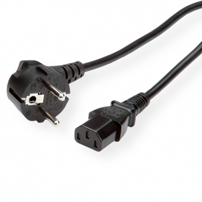 Attēls no VALUE Power Cable, straight IEC Conncector, black, 0.6 m