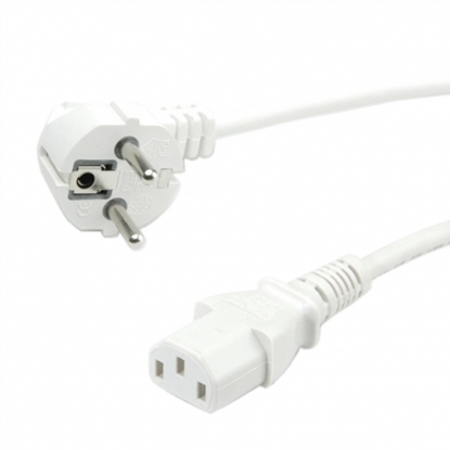 Изображение VALUE Power Cable, straight IEC Conncector, white, 0.6 m