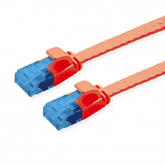 Изображение VALUE UTP Patch Cord, Cat.6A (Class EA), extra-flat, red, 1 m