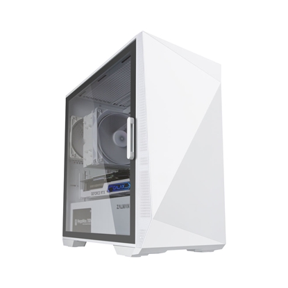 Attēls no Zalman Z1 Iceberg White - mATX Mid Tower PC Case/Pre-installed fan 2 x 120mm in Mini Tower