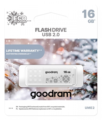 Picture of Zibatmiņa GoodRam USB UME2 16GB WINTER White