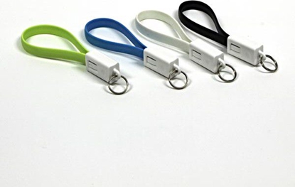 Picture of Adapter USB LAMA PLUS USB kabel (2.0), USB A M - microUSB (M), 0.2m, biały, breloczek na klucze () - KUAMXJS02T01