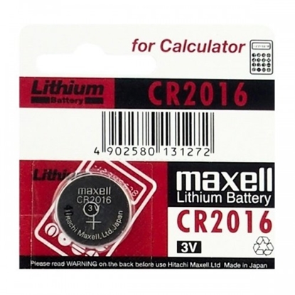 Attēls no BAT2016.MX1; CR2016 baterijas 3V Maxell litija CR2016 iepakojumā 1 gb.