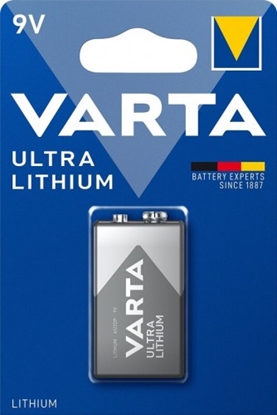 Изображение Baterija 9V Varta Ultra Lithium litija E-block 6122 6LR61/6F22/9V iepakojumā 1 gb.