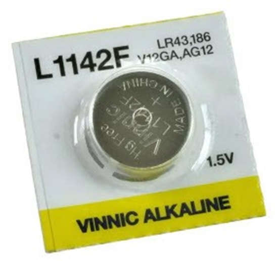 Picture of BATG12.VNC; G12 baterija Vinnic Alkaline LR1142/LR43/186 bez iepakojuma 1gb.