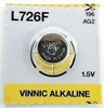 Изображение BATG2.VNC; G2 baterija Vinnic Alkaline LR726/SR59/396 bez iepakojuma 1gb.