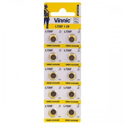 Attēls no BATG2.VNC10; G2 baterijas Vinnic Alkaline LR726/SR59/396 iepakojumā 10 gb.