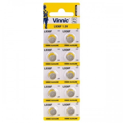 Attēls no BATG9.VNC10; G9 baterijas Vinnic Alkaline LR936/SR936/394 iepakojumā 10 gb.