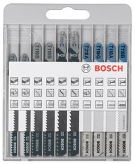 Изображение Bosch 10 pcs. Jigsaw Blad Kit basic for Metal and Wood