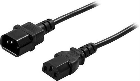 Picture of Deltaco DEL-113B power cable Black 5 m C14 coupler IEC C13