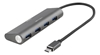 Изображение USB šakotuvas DELTACO 18W 3.6A, USB 3.1, 1xUSBC, 4xUSB-A, juodas / USBC-1207