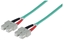 Attēls no Intellinet Fiber Optic Patch Cable, OM3, SC/SC, 2m, Aqua, Duplex, Multimode, 50/125 µm, LSZH, Fibre, Lifetime Warranty, Polybag