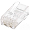 Picture of Intellinet RJ45 Modular Plugs, Cat5e, UTP, 3-prong, for solid wire, 15 µ gold plated contacts, 100 pack