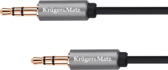 Изображение Kabel Kruger&Matz Jack 3.5mm - Jack 3.5mm 3m srebrny (KM1228)