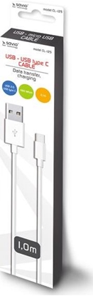 Picture of Kabel USB Savio USB-A - 1 m Biały (SAVIO CL-125)