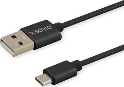 Attēls no Kabel USB Savio USB-A - 2 m Czarny (SAVIO CL-129)