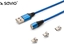 Изображение Kabel USB Savio USB-A - USB-C + microUSB + Lightning 1 m Niebieski (1_790967)