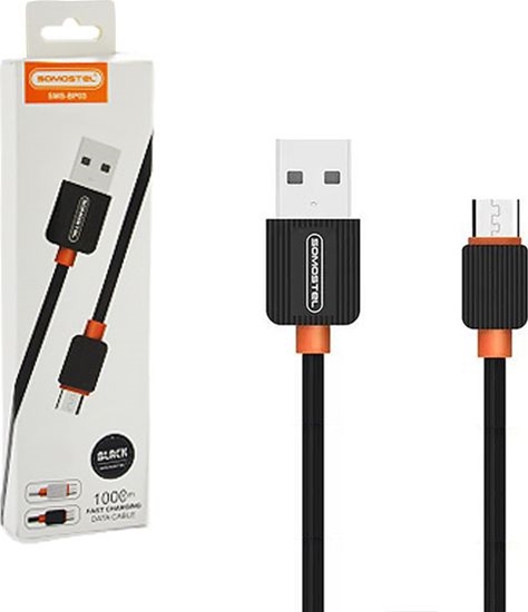 Изображение Kabel USB Somostel USB-A - microUSB 1 m Czarny (26579)