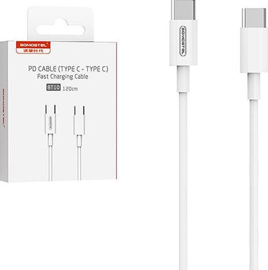 Picture of Kabel USB Somostel USB-C - USB-C 1.2 m Biały (27226)